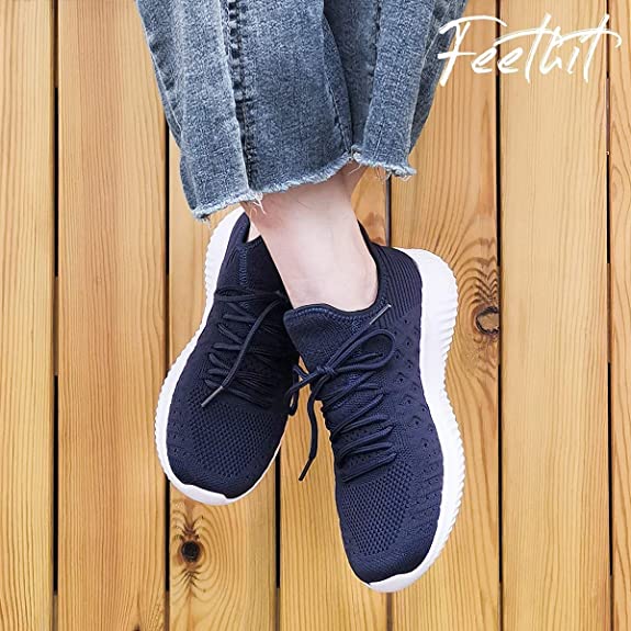 FEETHIT Womens Non-slip Walking Sneaker