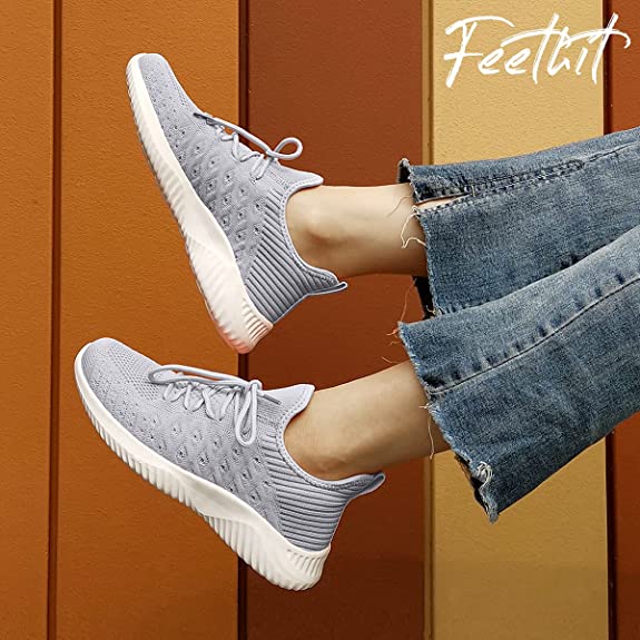 FEETHIT Womens Non-slip Walking Sneaker