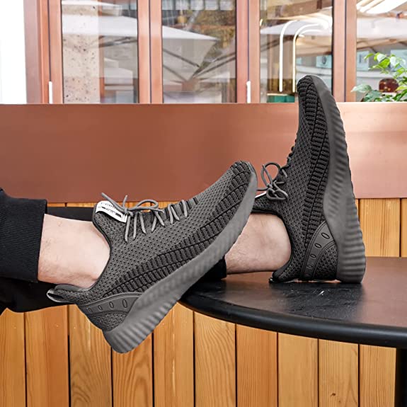 FEETHIT Men Breathable Mesh Walking Sneaker