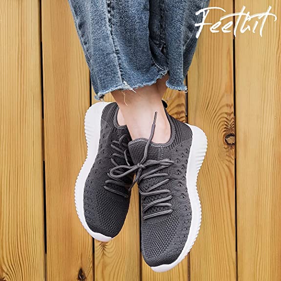 FEETHIT Womens Non-slip Walking Sneaker