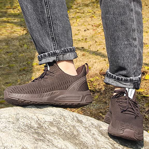 FEETHIT Men Breathable Mesh Walking Sneaker