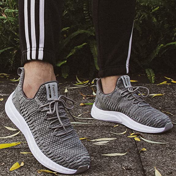 FEETHIT Men Breathable Mesh Walking Sneaker