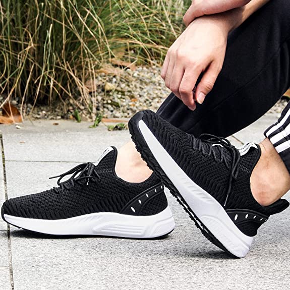 FEETHIT Men Breathable Mesh Walking Sneaker