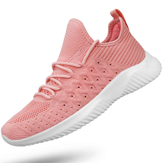 FEETHIT Womens Non-slip Walking Sneaker Pink