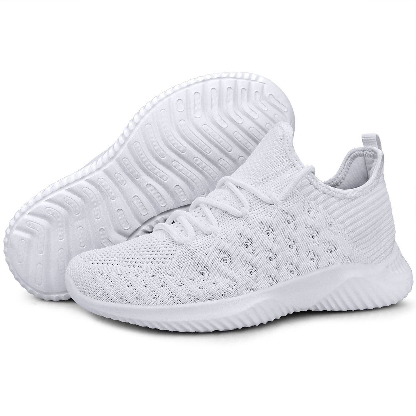 FEETHIT Womens Non-slip Walking Sneaker White